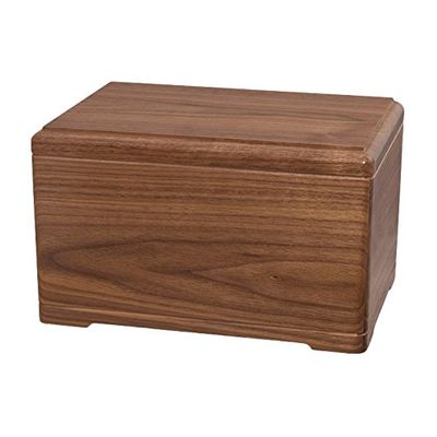 Wood Cremation Urn - Walnut Designer