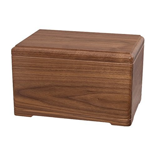Wood Cremation Urn - Walnut Designer