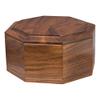 Wood Cremation Urn - Walnut Octagon view 1