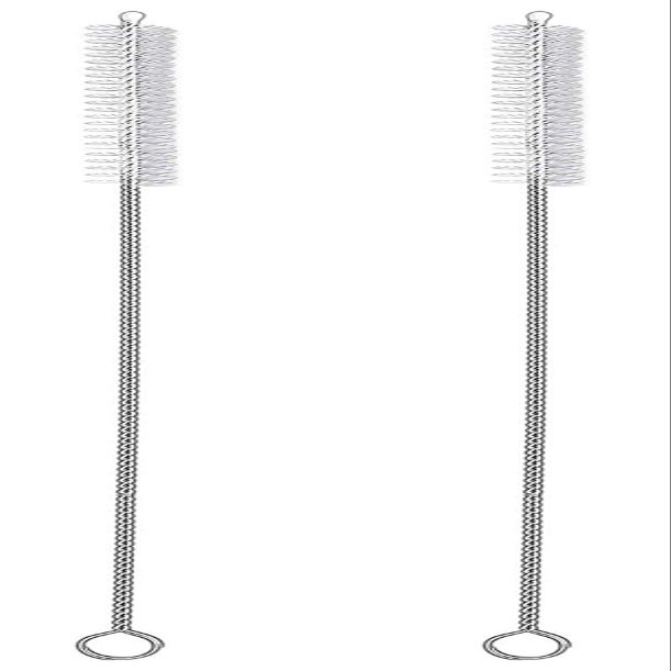 2 Drinking Straw Cleaning Brush Long - Bristle Cleaner for Stainless Steel Drink Straws Heavy Duty Brushes for Washing Glass Silicone Metal Straws Tea Pot Spout Mini Micro Bottle