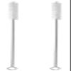 2 Drinking Straw Cleaning Brush Long - Bristle Cleaner for Stainless Steel Drink Straws Heavy Duty Brushes for Washing Glass Silicone Metal Straws Tea Pot Spout Mini Micro Bottle view 1