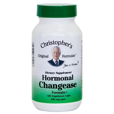 Christopher's Original Formulas Hormonal Changease Formula 450 mg 100 Vegetarian Capsules Herbal Menopause Support