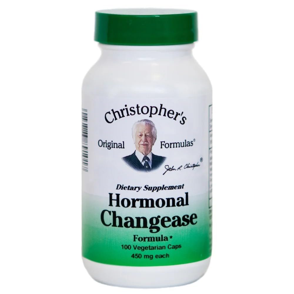 Christopher's Original Formulas Hormonal Changease Formula 450 mg 100 Vegetarian Capsules Herbal Menopause Support