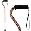 DMI Adjustable Designer Cane with Offset Handle and Strap, Leopard, Multi-colored view 1
