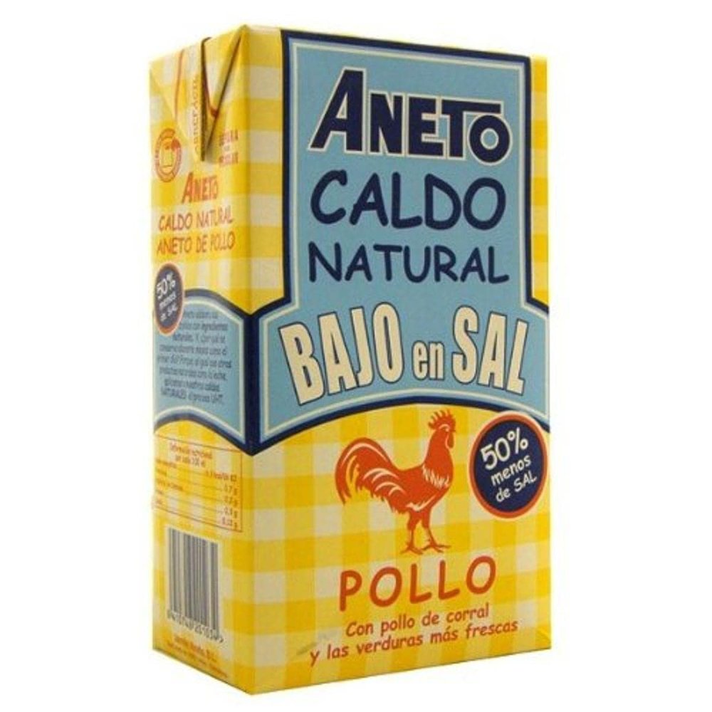 Aneto Low Sodium Chicken Cooking Broth, 33.8 FZ
