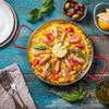 Premium Authentic Paella Kit with 13.5 Traditional Pan  Complete Spanish Paella Set with Saffron, Calasparra Rice, EVOO, Paprika & More  Serves 46 view 2