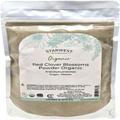 Starwest Botanicals, Organic Red Clover Blossom Powder, 4 Oz (113 G)