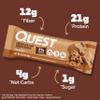 Quest Nutrition Chocolate Chip Cookie Dough Protein Bars, 21g Protein, 4, Net Carbs, 1g Sugar, High Fiber, Gluten Free, Keto Friendly, 4 Count view 4