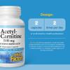 Natural Factors Acetyl L-Carnitine 500 milligrams, 60 Vegetarian Capsules view 3