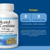 Natural Factors, Acetyl L-Carnitine 500 mg, Promotes a Healthy Memory, Concentration and Brain Function, 120 capsules (60 servings) view 3