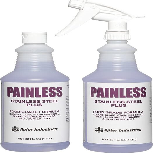Apter Industries Painless Stainless-Steel Cleaner, 32oz. (Pack of 6)