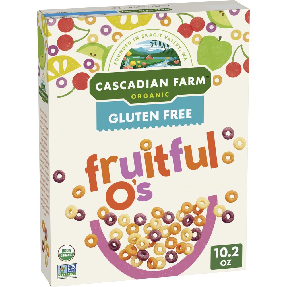 Cascadian Farm Organic Cereal, Fruitful O's, 10.2 Oz