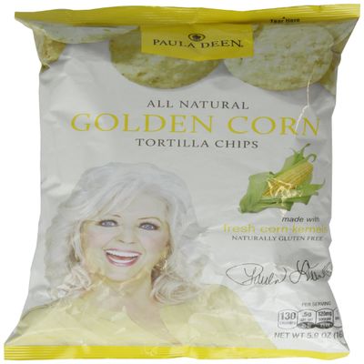 Paula Deen Tortilla Chips, Golden Corn, 5.9 Ounce
