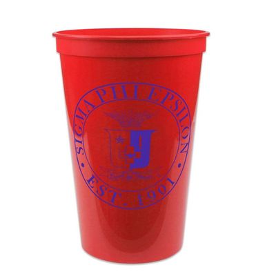 Greekgear Sigma Phi Epsilon SigEp Big Plastic Stadium Cup Set of 4