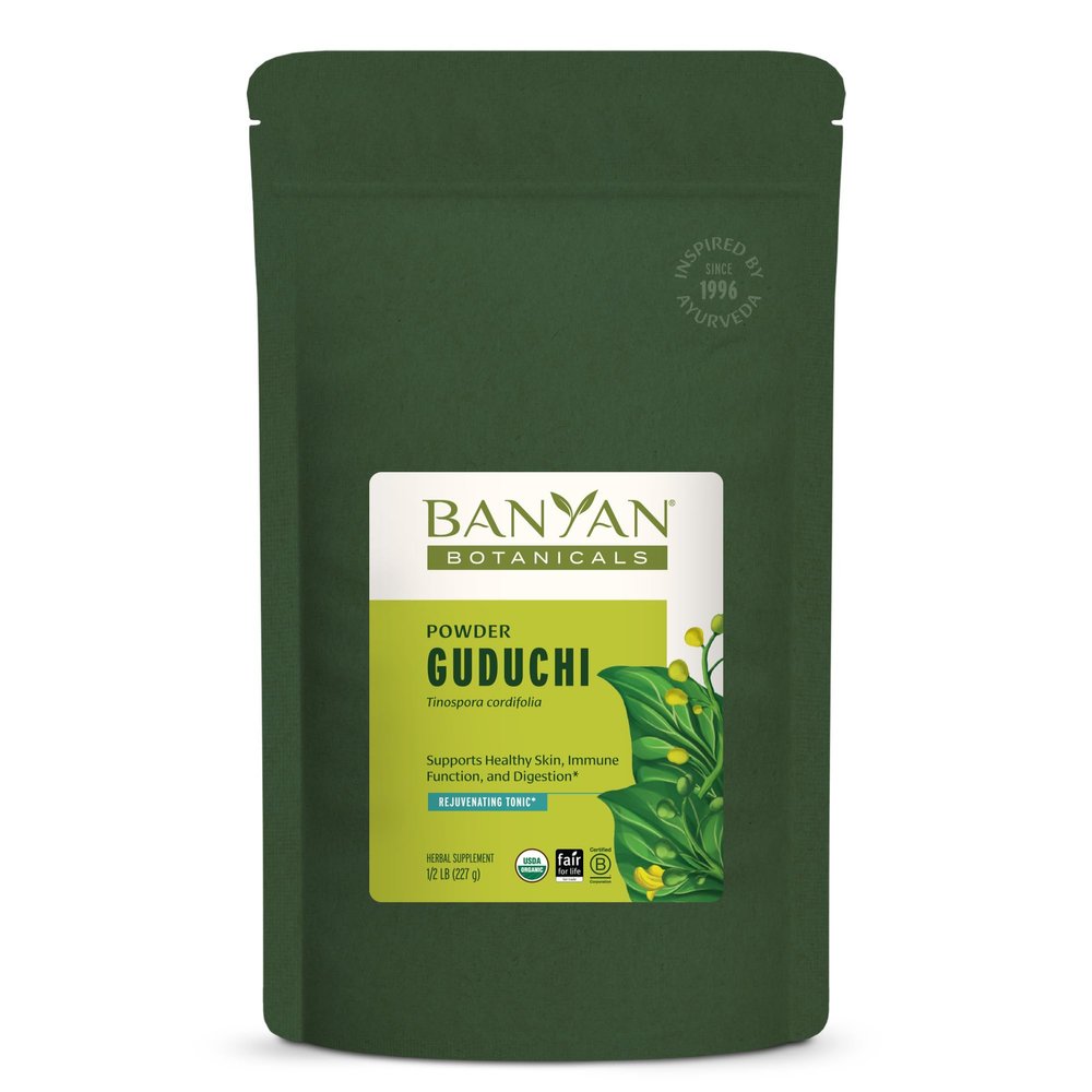 Banyan Botanicals Organic Guduchi Powder  Organic Immune Health Supplement  for Natural Detox, Balanced Digestion & Healthy Skin*  1/2 lb  Non-GMO Sustainably Sourced Vegan FFL