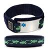 IdTagsonline VISION IMPAIRED Sport Medical ID Alert Bracelet with Lizard Adjustable Wristband (Hooks and Loops). view 1