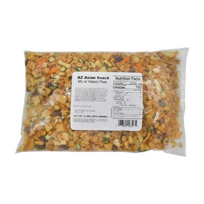 Azar Nut Asian Snack Mix with Wasabi Pea, 5 Pound -- 2 per case.