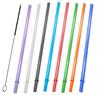 16oz, Rainbow Colored Replacement Acrylic Straw Set of 8 /With Cleaning Brush view 1