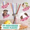 16oz, Rainbow Colored Replacement Acrylic Straw Set of 8 /With Cleaning Brush view 2
