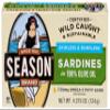 Season Brand Skinless and Boneless Sardines in Olive Oil, 4.375 oz ~ 1 pack view 1