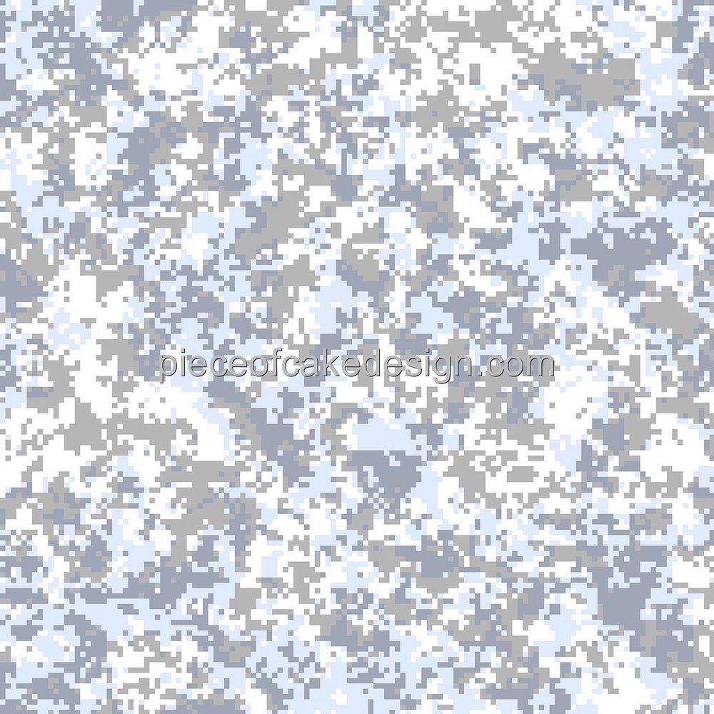 1/8 Sheet ~ Arctic Digital Camo Birthdays ~ Edible Cake/Cupcake Topper!!!