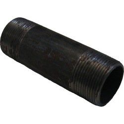 1 1/4" x 4 1/2" Black Steel Pipe Nipple