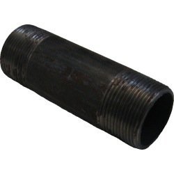1 1/4" x 4 1/2" Black Steel Pipe Nipple