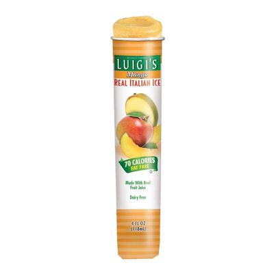 Luigis Real Italian Ice Mango Squeeze Tube, 4 Ounce -- 24 per case.