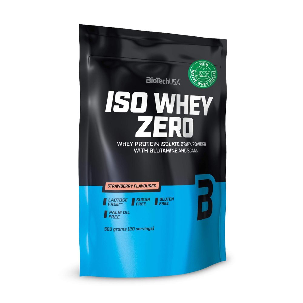 BioTechUSA ISO Whey Zero Isolate 100% Pure Protein 500g - Strawberry