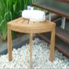 19" Grade-A All Teak Wood Corner Seat Shower Bench/Stool #WHAXCSAT view 2