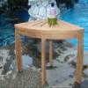 19" Grade-A All Teak Wood Corner Seat Shower Bench/Stool #WHAXCSAT view 4