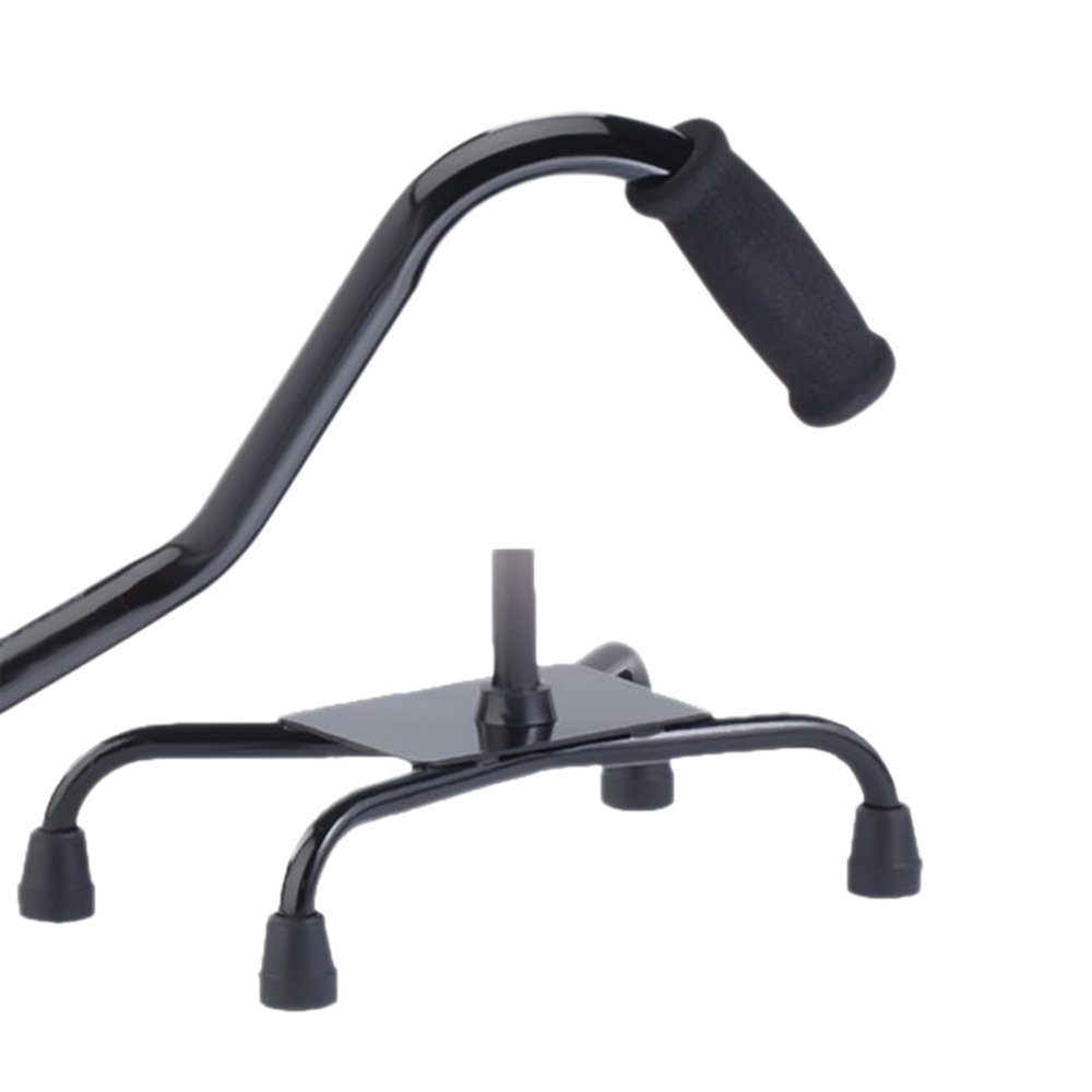 AlexOrthopedic Bariatric Quad Cane Large Base - Black