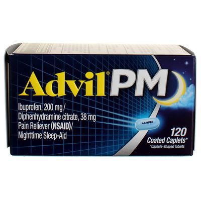 Advil PM Caplets 120 ea ( Pack of 3)