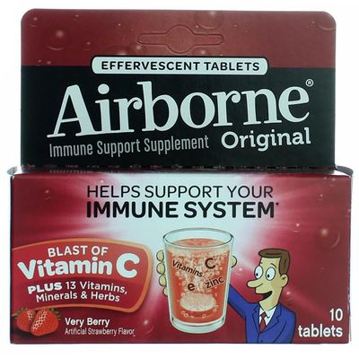 Ariborne, Immune Support Supplement Effervescent Tablets, Very Berry 10 Ea