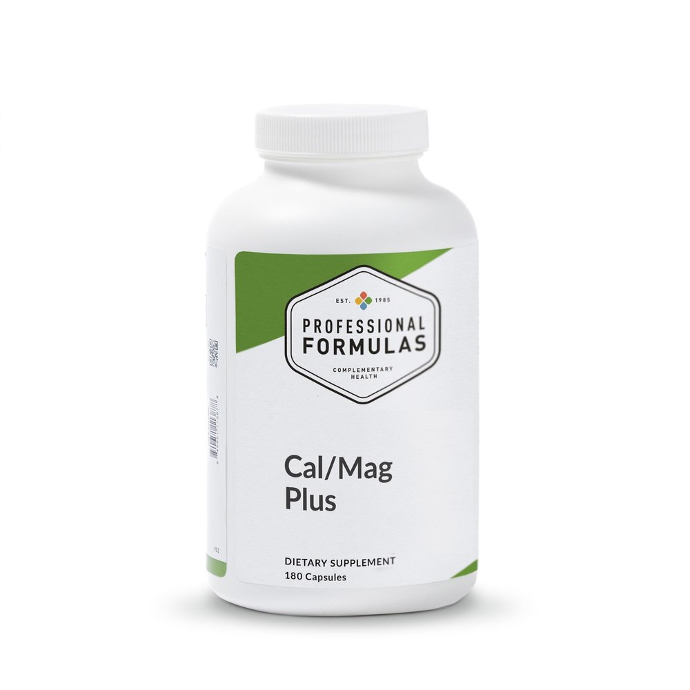 Professional Formulas Cal/Mag Plus Calcium, Magnesium, Vitamin D3 & Boron Highly Absorbable Mineral Complex for Healthy Bone Density, Muscle Function & Nutrient Metabolism 90 Capsules