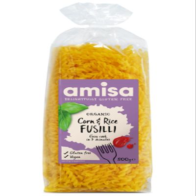 Amisa Organic - Gluten Free Pasta - Corn & Rice Fusilli - 500g