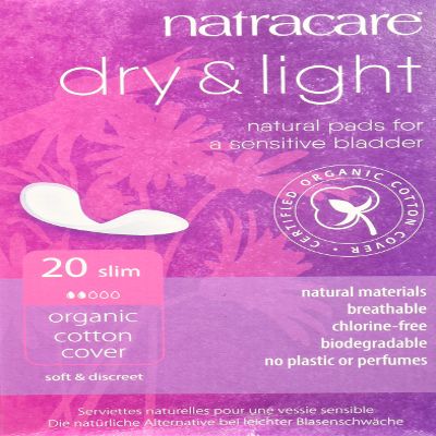 NATRACARE PADS,DRY&LIGHT,INCONTINCE, 20 CT