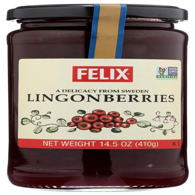 Felix Lingonberry Jam, 14.5 oz (Pack of 6)