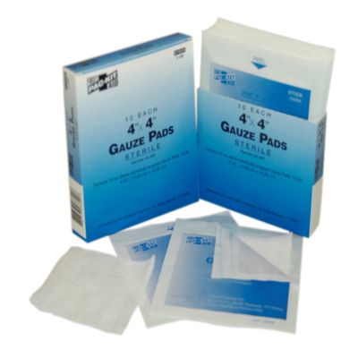 First Aid Only 3-300: 4"X4" Sterile Gauze Pads, 10