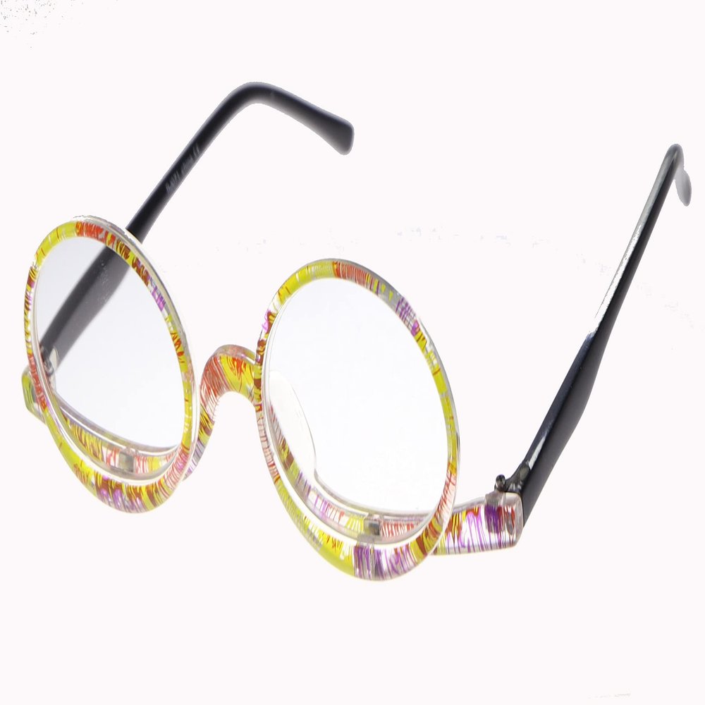 Aloha Eyewear Women's"Makeup Reader" Round Reading Glasses with Hinge (Multi Colored +1.25)