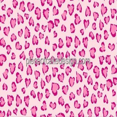 2" Round ~ Pink Heart Cheetah Print Birthday ~ Edible Cake/Cupcake Topper!!!