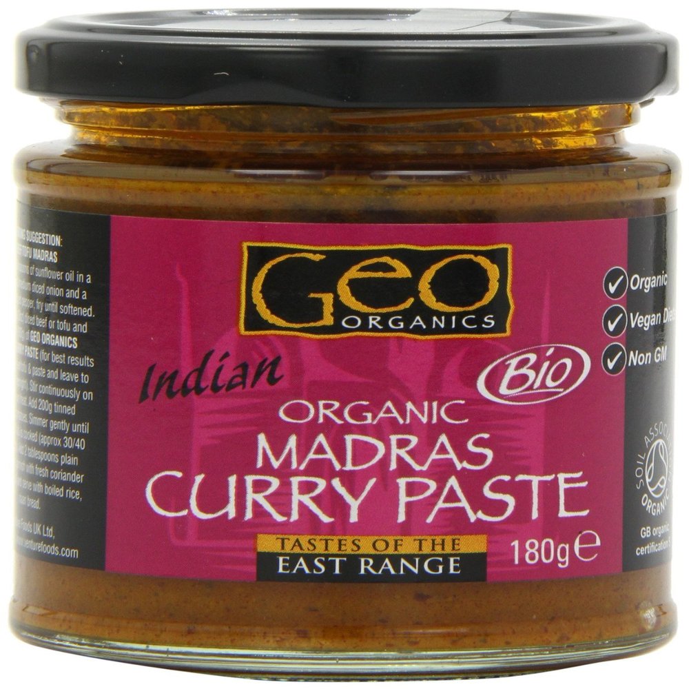 Geo Organics Organic Madras Curry Paste 180g