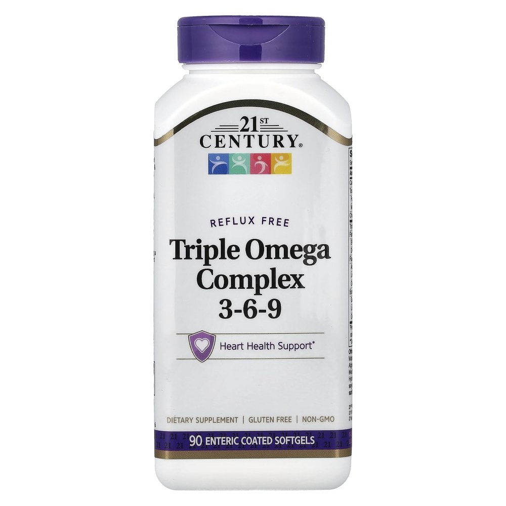 21st Century Omega 3-6-9 Complex ENTERIC Coated 90 Softgels