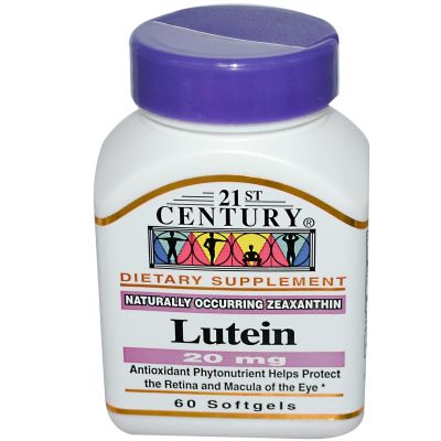 21st Century Lutein, 20 mg, 60 Softgels