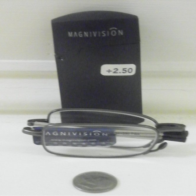 +2.50 Retractable Reading Glasses By Magnivision