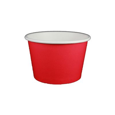8 oz Yogurt Paper Cups- 1000 Count (Solid Red)