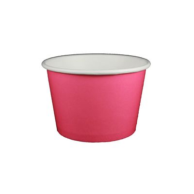 8 oz Yogurt Paper Cups- 1000 Count (Solid Pink)