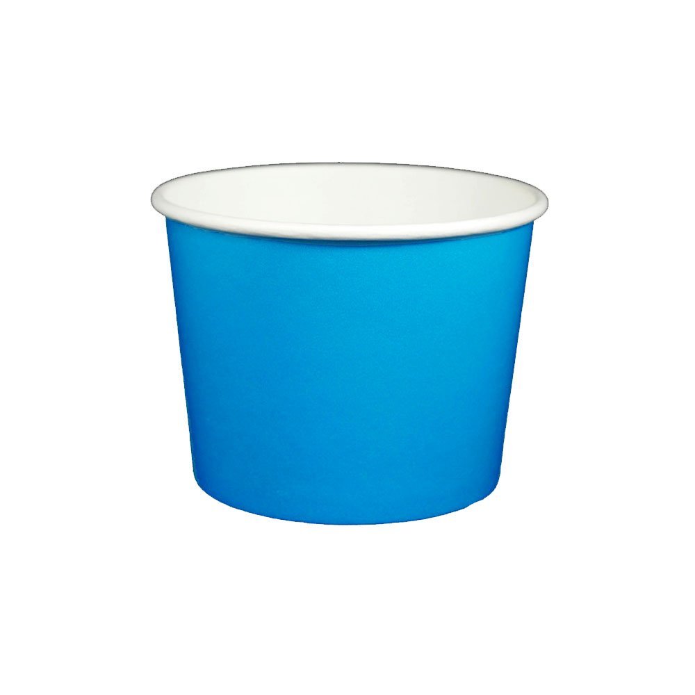 12 oz Yogurt Paper Cups- 1000 Count (Solid Blue)