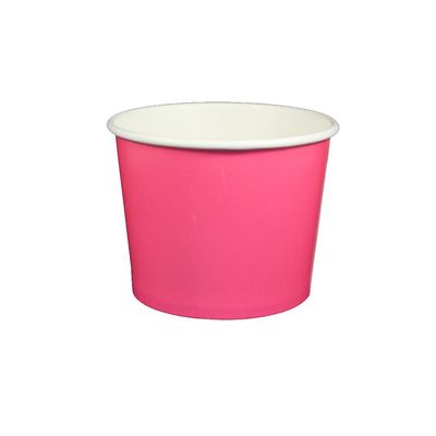 12 oz Yogurt Paper Cups- 1000 Count (Solid Pink)