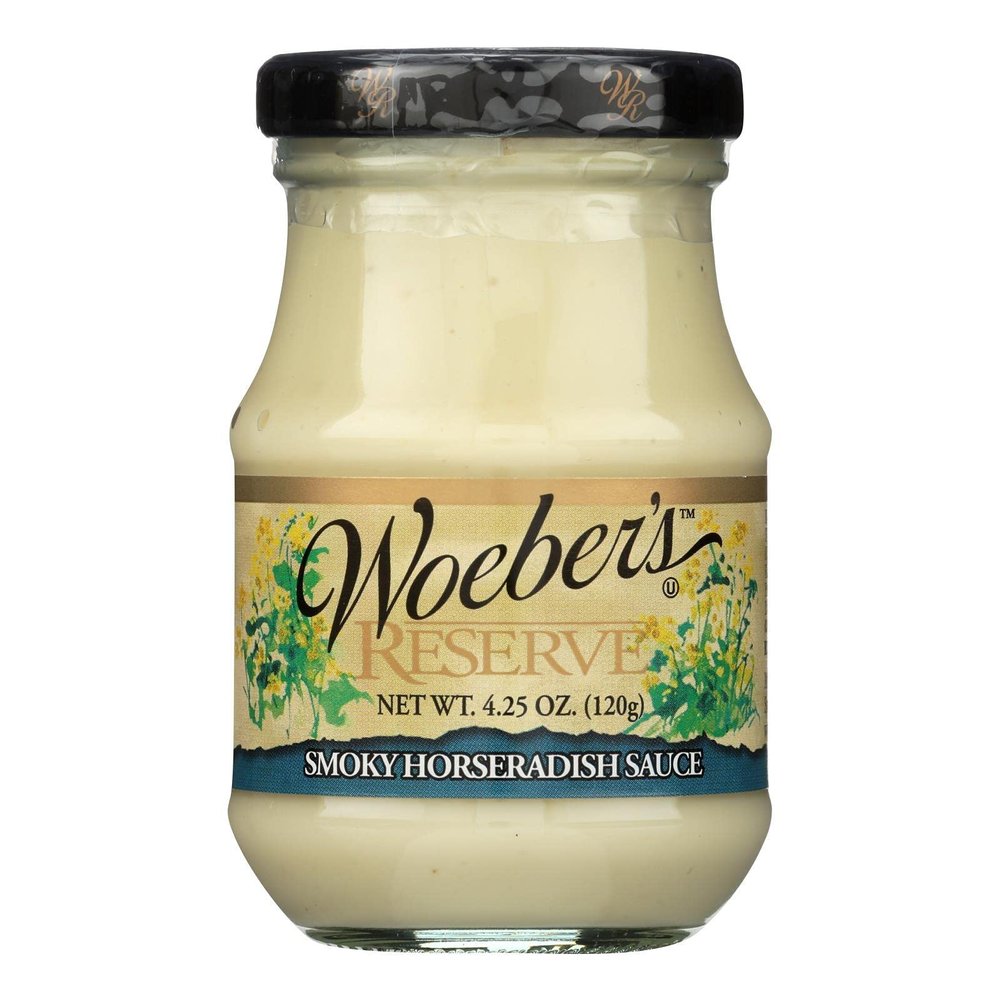 Woeber's Mustard Smoky Horseradish Sauce - Case of 6 - 4.25 oz.